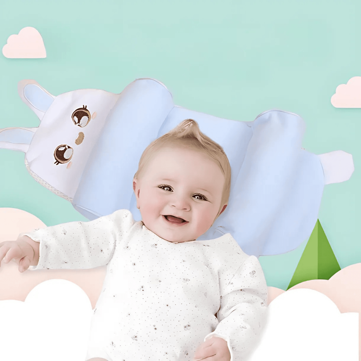 CozyBabyNest.Newborn Baby Head Shaping Pillow